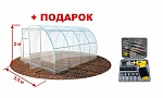 Теплица из поликарбоната Сибирская 3,5 двустворчатая - 10 м (труба 40х20, шаг 0,5 метра)